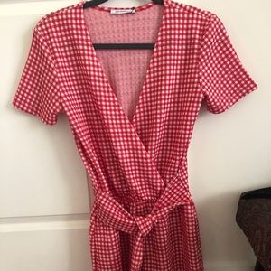 NWT Zara Gingham Red Romper